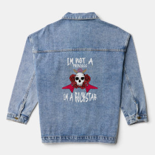 I Am Not A Princess I'm A Rockstar Guitar Punk Sku Denim Jacket