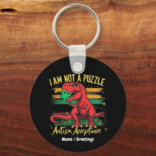I Am Not a Puzzle Embracing Autism Acceptance Keychain