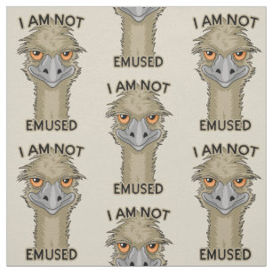 I Am Not Emused Funny Emu Pun   Beige Fabric