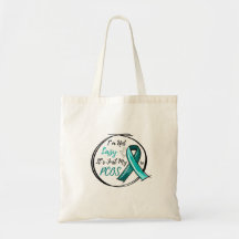 I Am Not Lazy It's Just My PCOS Teal Ribbon