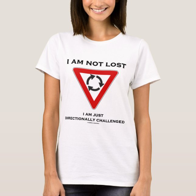 I Am Not Lost I Am Just Directionally Challenged T-Shirt (Front)
