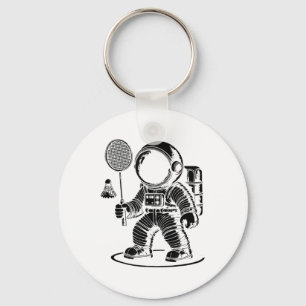 I Am Not Short I Am A Badminton Player Racket Shut Keychain
