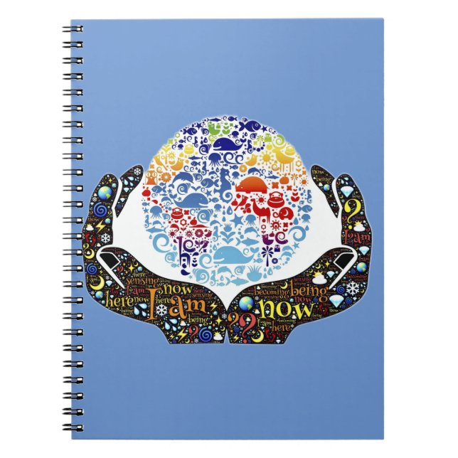 I Am Now Inspirational Word Art   Notebook (Front)