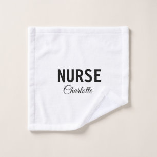 I am nurse medical expert add your name text simpl bath towel set