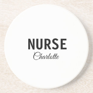 I am nurse medical expert add your name text simpl coaster