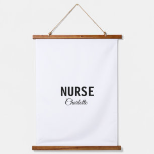 I am nurse medical expert add your name text simpl hanging tapestry