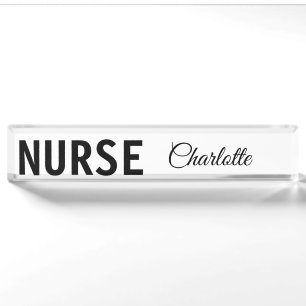 I am nurse medical expert add your name text simpl nameplate