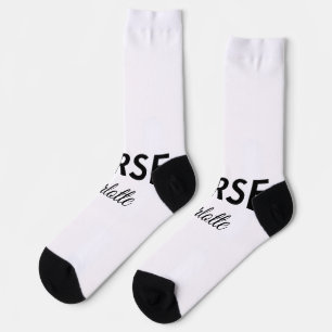 I am nurse medical expert add your name text simpl socks