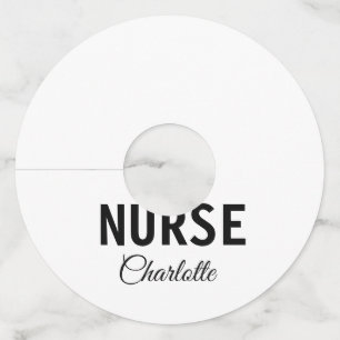 I am nurse medical expert add your name text simpl wine glass tag