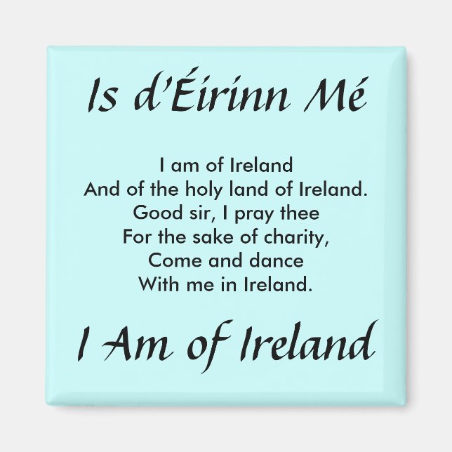 I Am of Ireland Magnet (Devant)