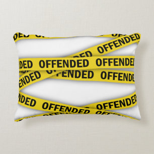 I am offended police tape do not cross accent pillow