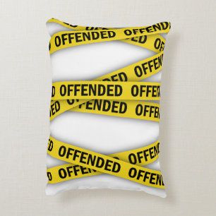 I am offended police tape do not cross accent pillow