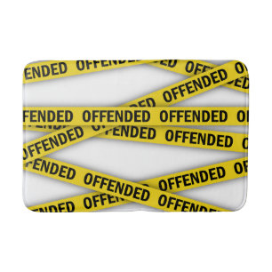 I am offended police tape do not cross bath mat