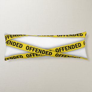 I am offended police tape do not cross body pillow