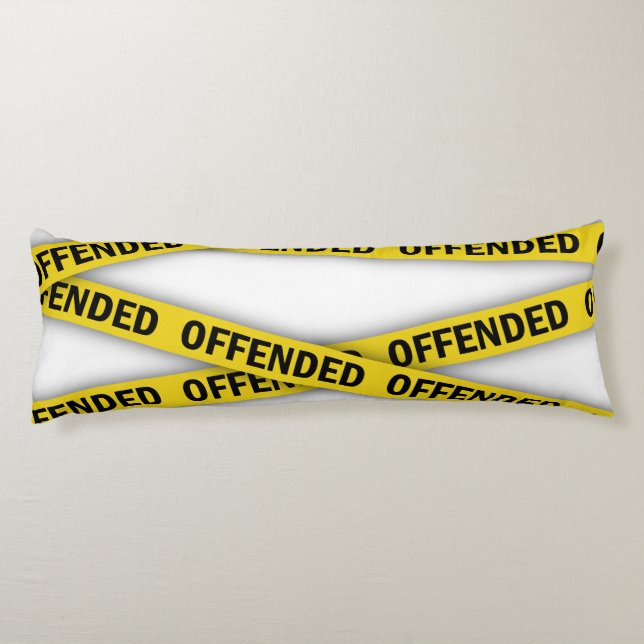 I am offended police tape do not cross body pillow (Back)