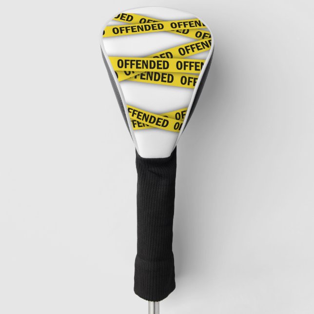 I am offended police tape do not cross golf head cover (Front)