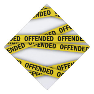 I am offended police tape do not cross graduation cap topper