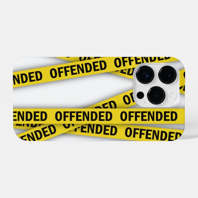 I am offended police tape do not cross iPhone case (Back Horizontal)