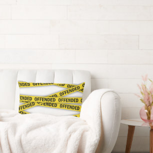 I am offended police tape do not cross lumbar pillow
