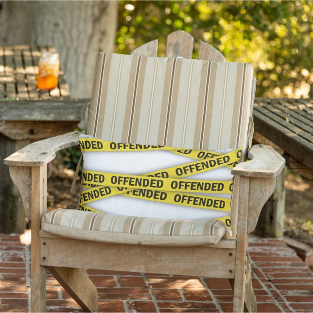 I am offended police tape do not cross lumbar pillow (Chair)
