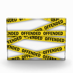 I am offended police tape do not cross photo block