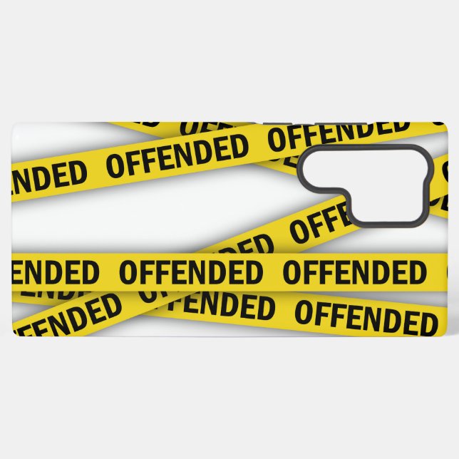 I am offended police tape do not cross samsung galaxy s22 ultra case (Back Horizontal)