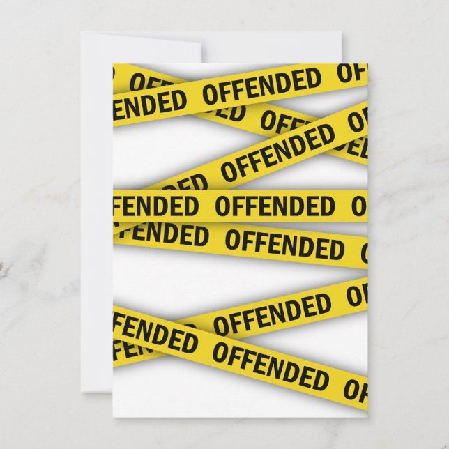 I am offended police tape do not cross save the date (Front)