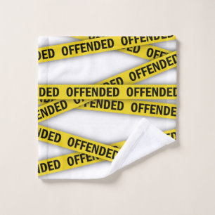I am offended police tape do not cross wash cloth