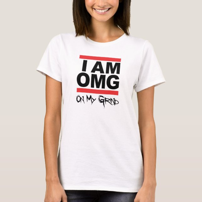 I Am OMG Spaghetti Strap T-Shirt (Front)