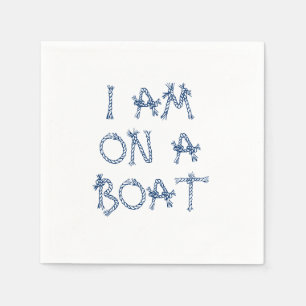 I am on a boat, nautical sailing rope knots custom napkin