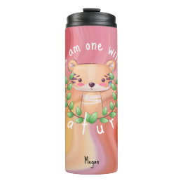 I am one with nature marble name thermal tumbler