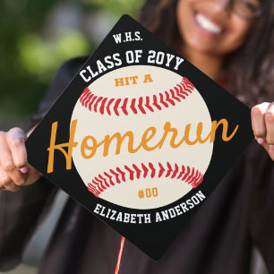 I Am Outta Here Baseball Funny Graduation Cap Topper
