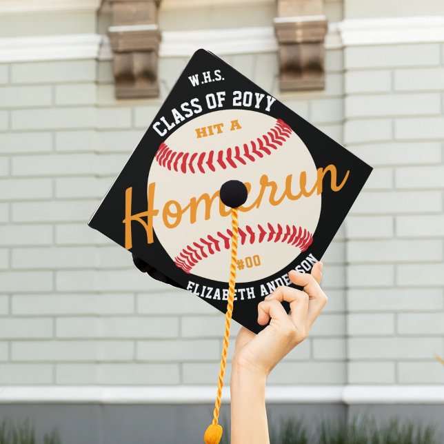 I Am Outta Here Baseball Funny Graduation Cap Topper (Creator Uploaded)