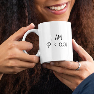 I Am P < 0.01 Psychologist Statistics Funny Gift Coffee Mug