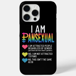I Am Pansexual - LGBTQIA Pride Rainbow Hearts - De iPhone 15 Pro Max Case