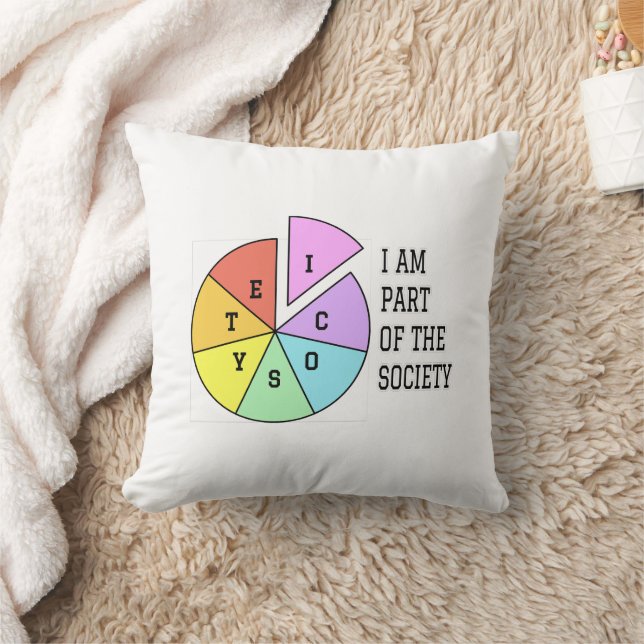 I Am Part of the Society Throw Pillow (Blanket)