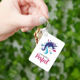 I am perfect keychain