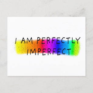 I am perfectly imperfect holiday postcard