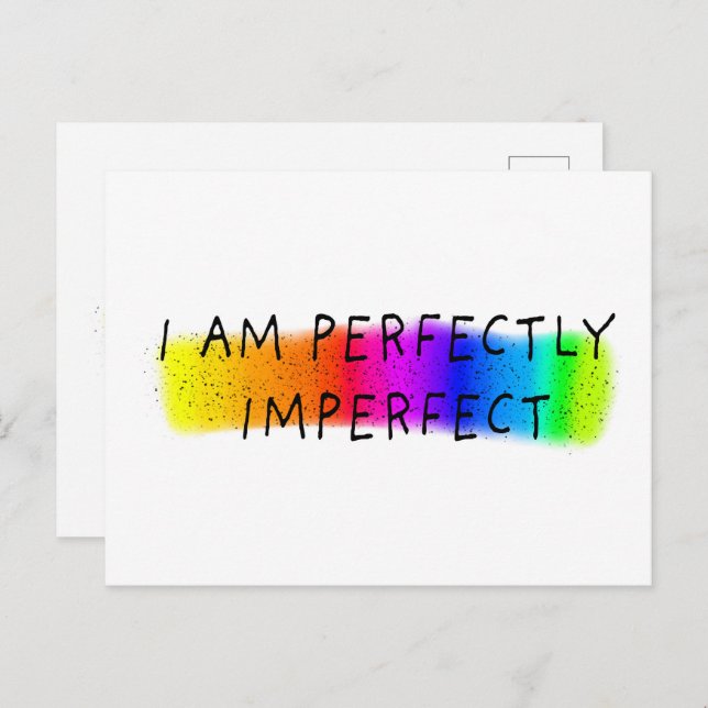 I am perfectly imperfect postcard (Front/Back)