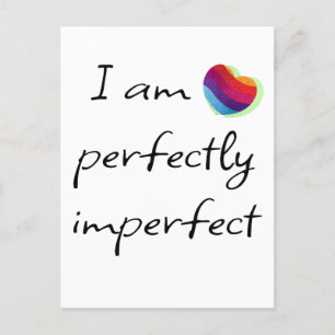 I am perfectly imperfect postcard