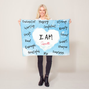 I AM Personalized Affirmations Blanket