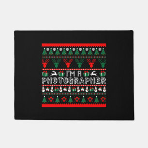 I Am Photographer Christmas Ugly Sweater Doormat