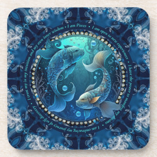 I am Pisces Customizable Affirmations Set of Six Coaster