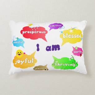 I Am Positive Affirmations Words Self Love Accent Pillow