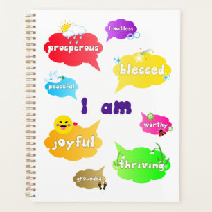 I Am Positive Affirmations Words Self Love Planner
