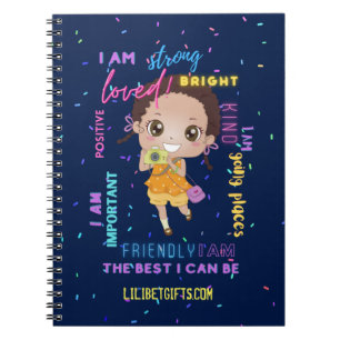 I AM - Positive Black Brown Girl Affirmations Notebook