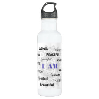 I AM.Positive Inspiration Affirmation Water Bottle