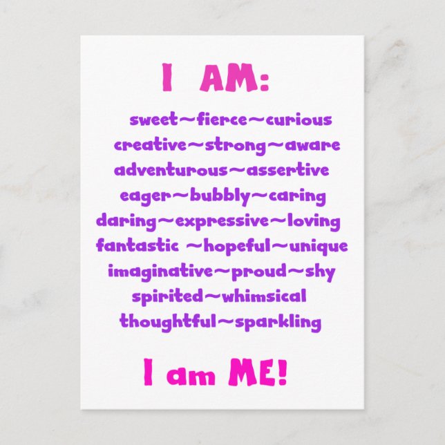 I Am Postcard (Front)