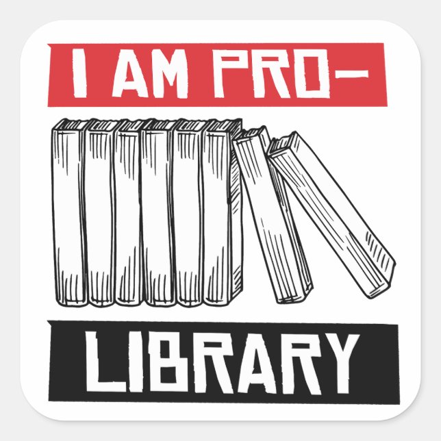 I am pro library square sticker (Front)