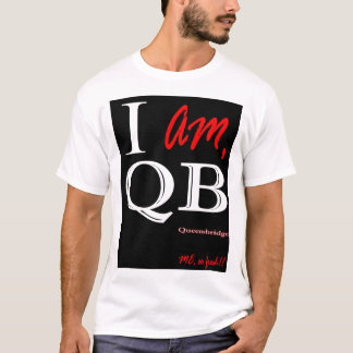 I AM QB (Queensbridge)  - Black/ White T-Shirt